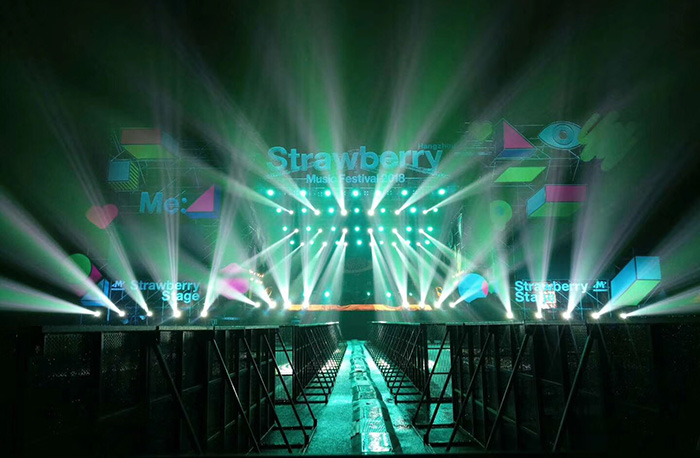 杭州濱江白馬湖會展中心草莓音樂節(jié)燈光設(shè)備租賃案例